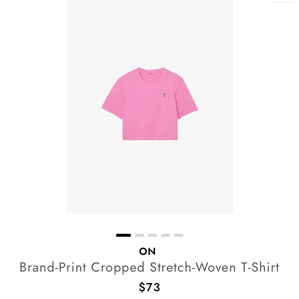 ON-RUNNING Brand-Print Cropped Stretch-Woven T-Shirt